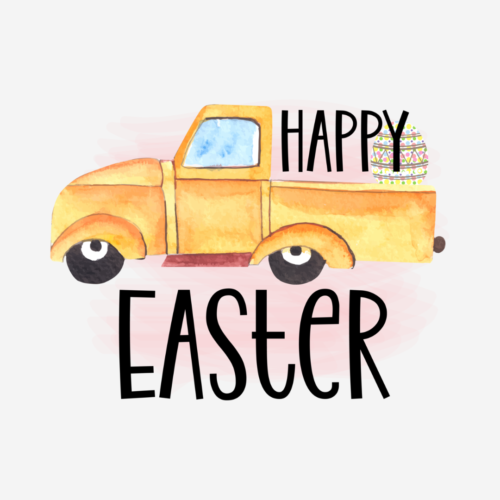 Yellow Truck – Easter – DTF Transfer