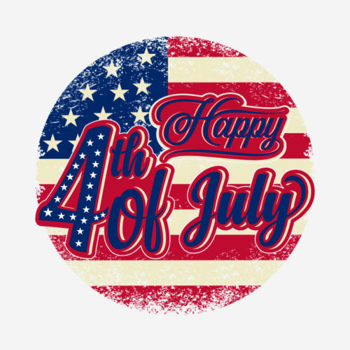 Happy 4th Of July – Flag Background – DTF Transfer