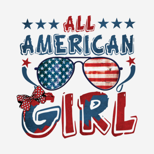 All American Girl – 4th Of July – DTF Transfer