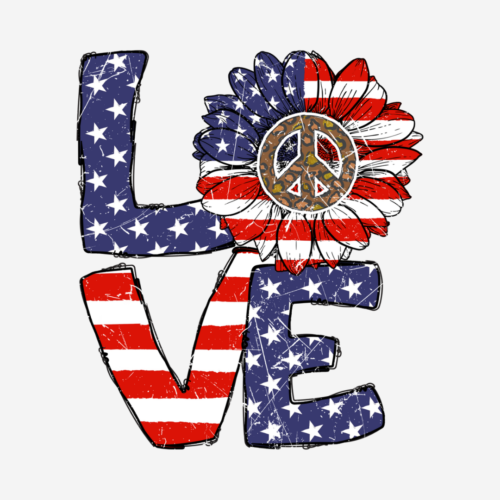 Written Love of 4th Of July – DTF Transfer