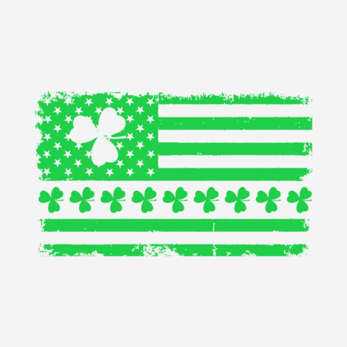 American St. Patrick’s Flag – DTF Transfer